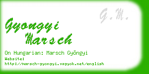 gyongyi marsch business card